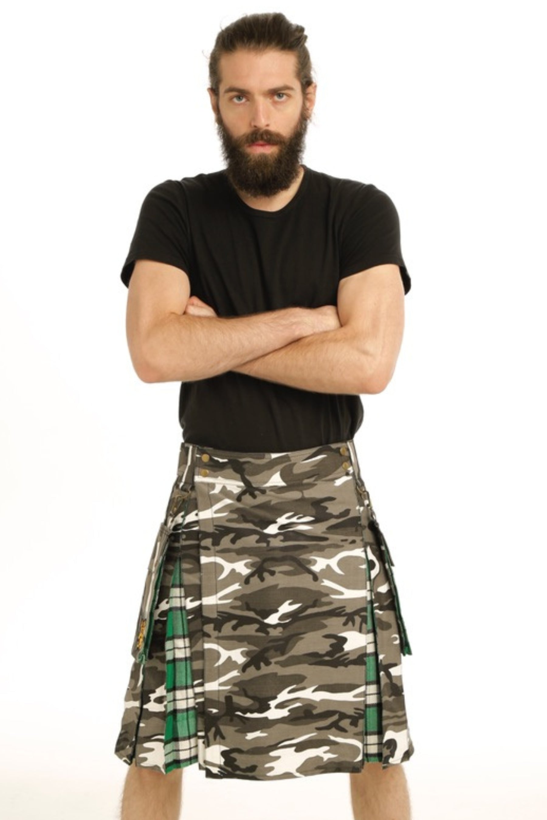 Alpha Hybrid Camo Kilt-front view