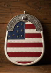 American Flag Leather Sporran with Celtic Cantle