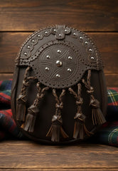 Brown Leather Studded Day Sporran