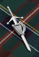Celtic Harp Sword Kilt Pin