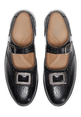 Classic Leather Brogues with Buckle Detail