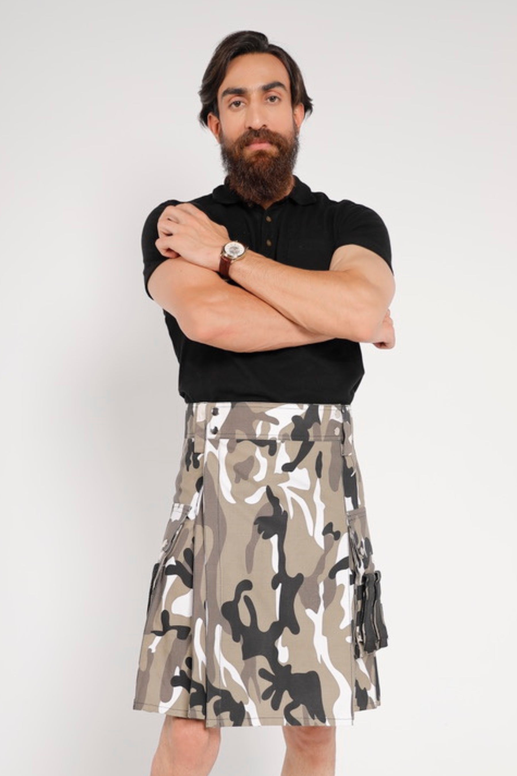 Defender Camo Duty Kilt-front view