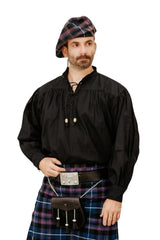 Highland Lace-Up Collar Kilt Shirt