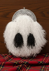 Highland White Fur Full Dress Sporran