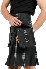 side Hybrid Kilt With Detachable Pockets