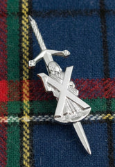 St Andrew Cross Sword Kilt Pin