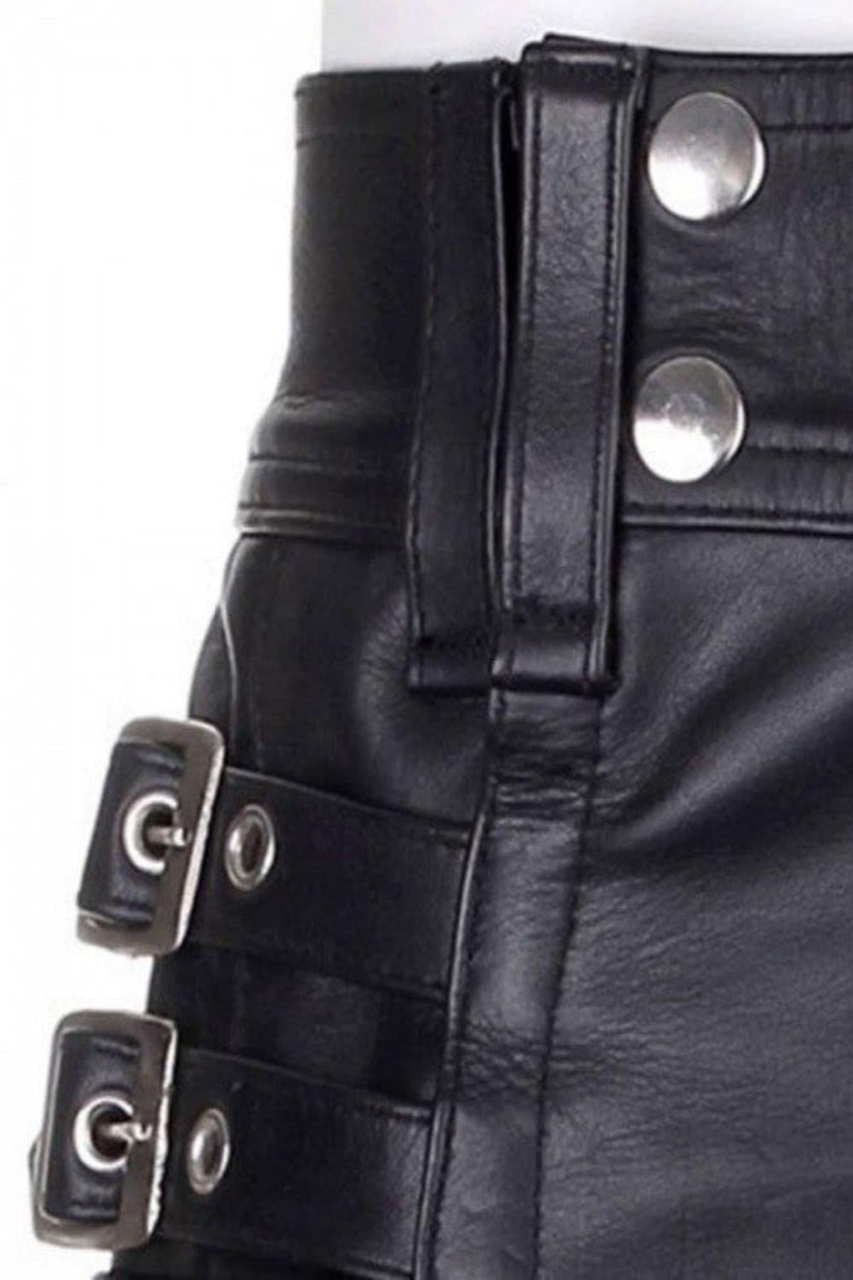 Classy Cargo Leather Kilt For Sale