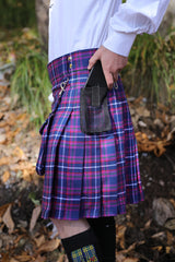 Elegant Tartan Hiking Kilt - Left side view