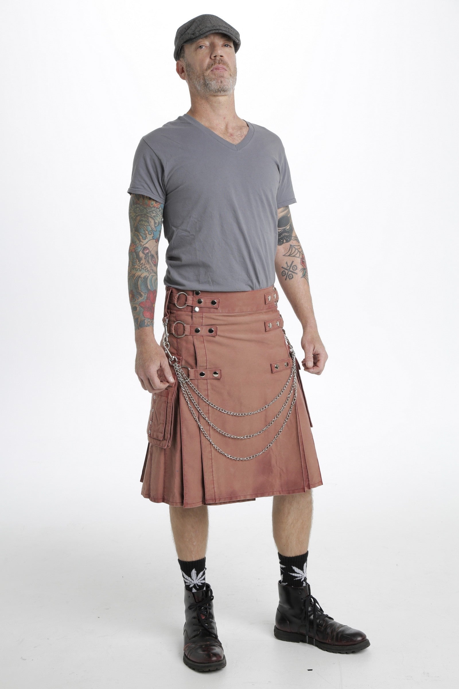 Stonewash Utility Kilt - Left side view