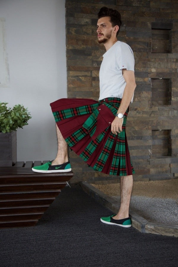 Tartan Hybrid Kilt - Side View