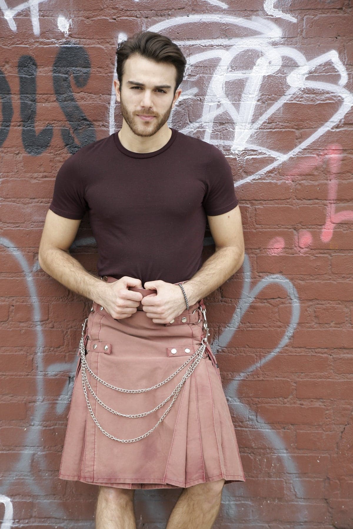 Stonewashed Fashion Utility Kilt