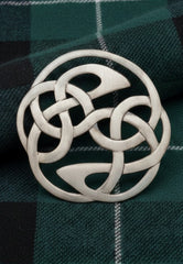 Antique Interlaced Knotwork Plaid Brooch
