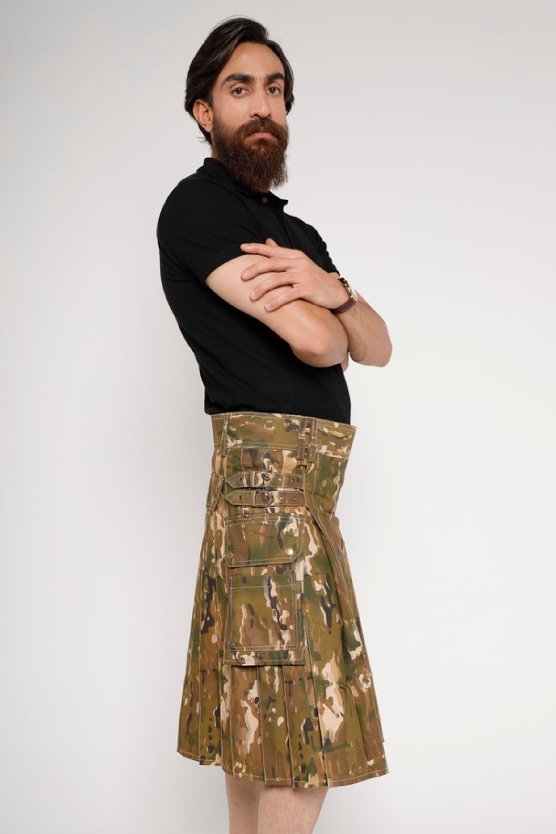 Recon Camo Combat Kilt-Side view