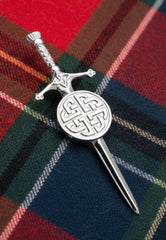 Celtic Knot Shield Sword Kilt Pin