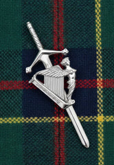 Celtic Lady Harp Warrior Kilt Pin