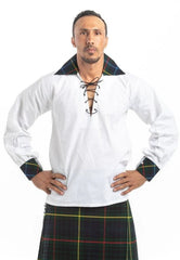 Versatile Tartan Accent Kilt Shirt