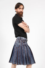 Indigo Denim Kilt Right