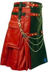 Red leather kilt