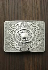 Traditional Celtic Oval Knot Buckle for Kilt Belt