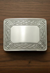 Traditional Celtic Panel Engraved Kilt Belt Buckle