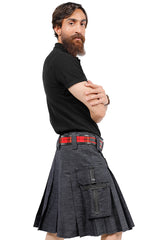 Vogue Denim Kilt side pockets