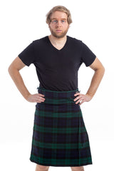 Black watch tartan kilt