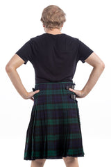 black tartan kilt