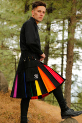 Rainbow pride kilt - Left Side view