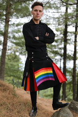 Rainbow kilt - Front side view