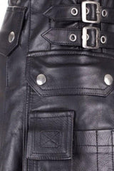 Classy Cargo Leather Kilt