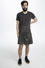 Boho Stonewashed Gothc Kilt