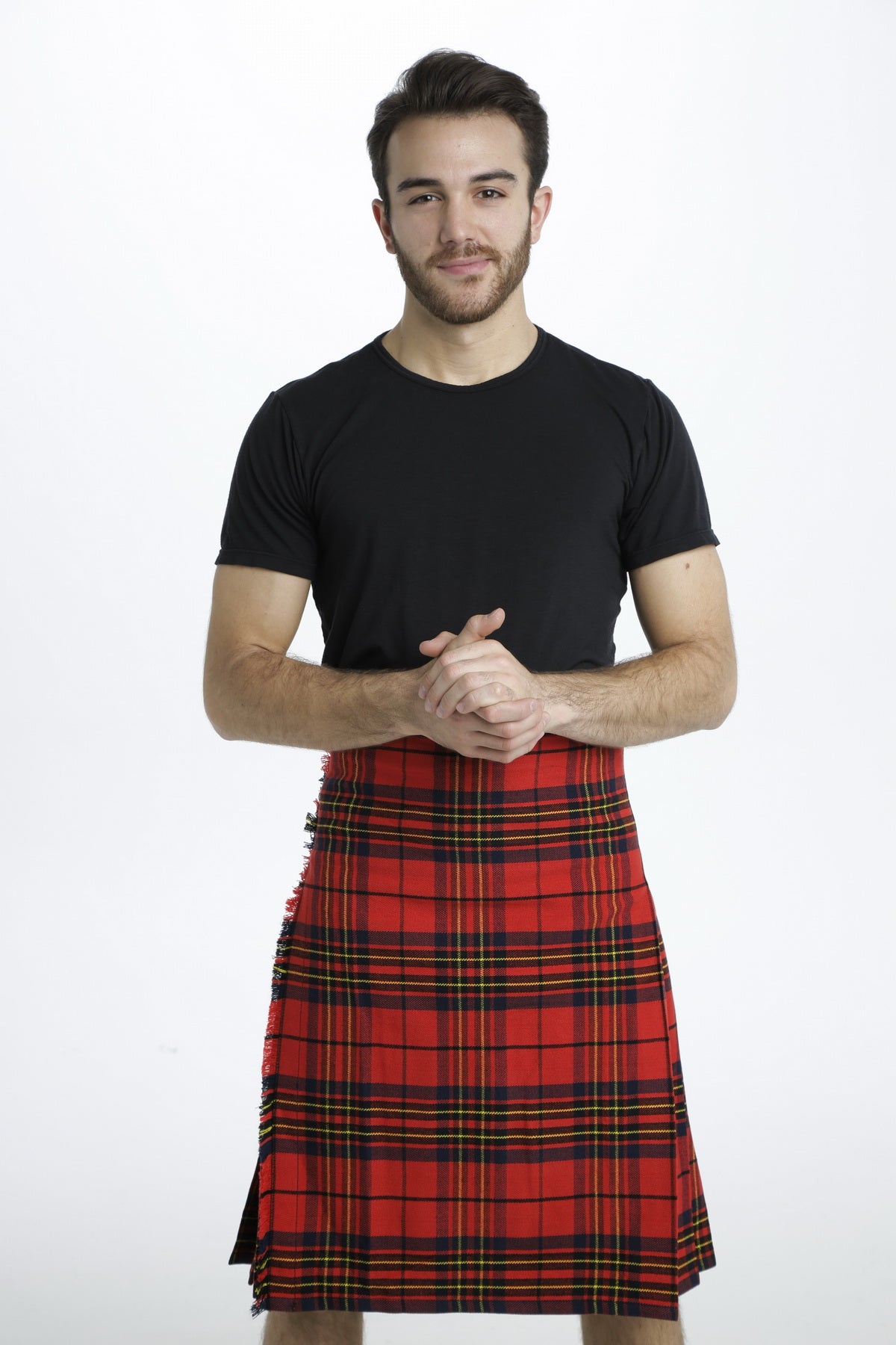 Traditional 8 yard kilt - Front view