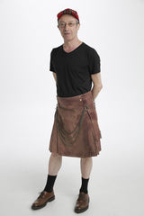 Stonewashed Utility Kilt - Front side view