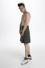Boho Stonewashed Gothic Kilt- Side view