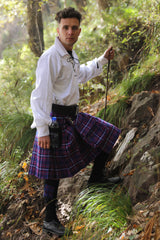 Elegant Tartan Hiking Kilt - Right side view