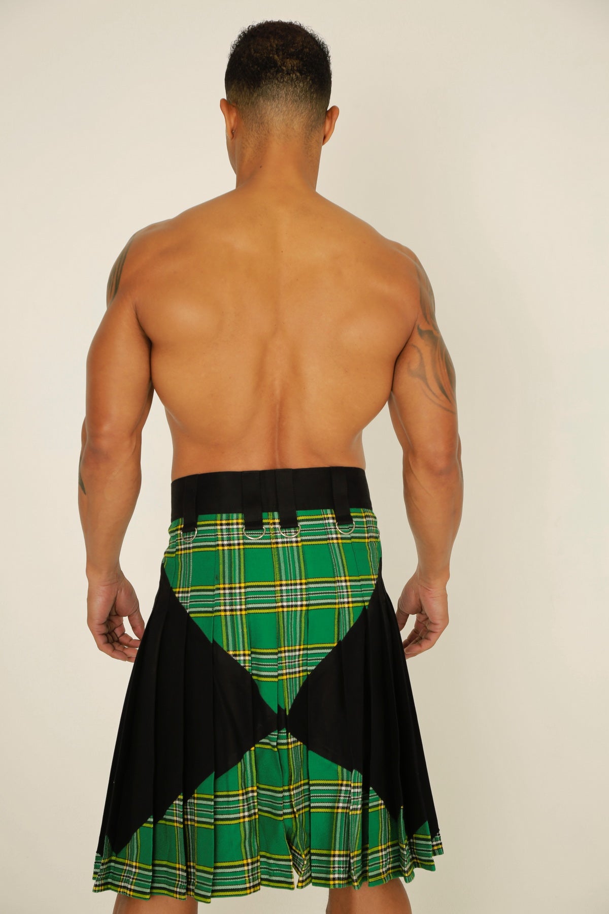 x men tartan hybrid kilt - Back side view