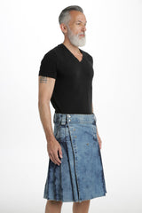 Denim hybrid kilt - Right Side view