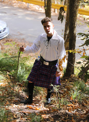 Elegant Tartan Hiking Kilt - Front side view