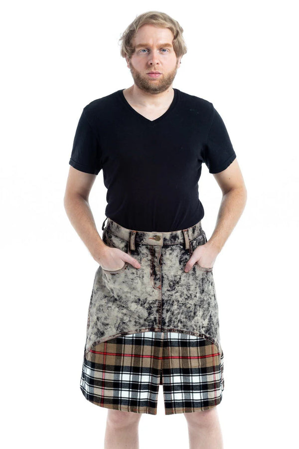 Denim kilt